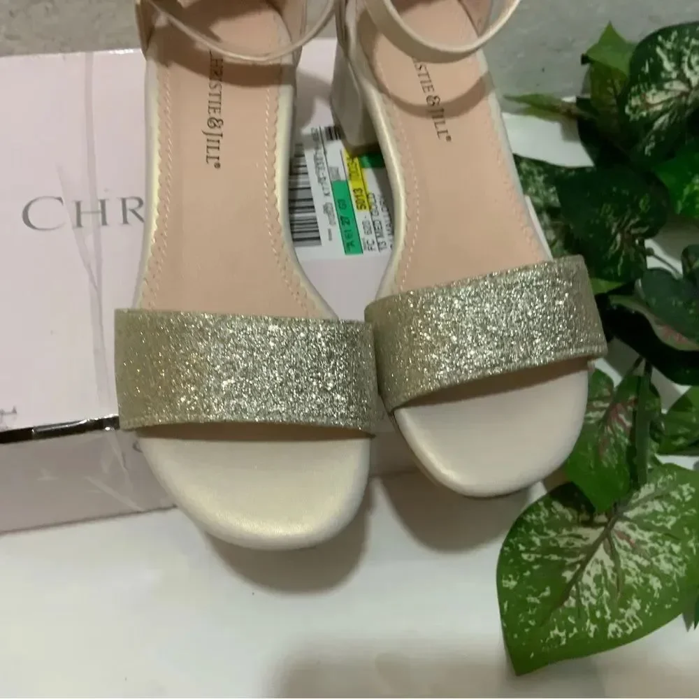 Christie & Jill Little & Big Girls Mallory Block Heel Pumps